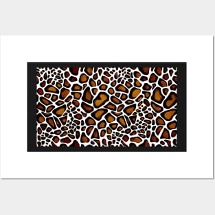 Giraffe Camo Artistic Pattern Posters and Art